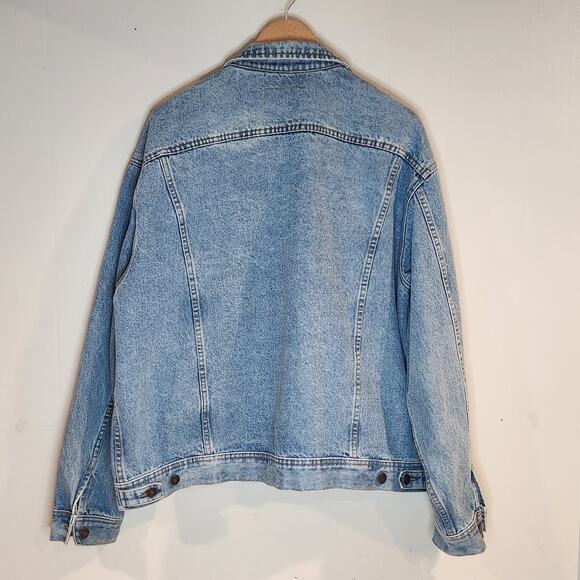 Lee XL Jean Denim Collection Jacket Vintage Mens Buttoned Blue Cotton RN 14666 - Picture 2 of 7